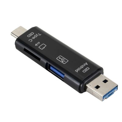 ผู้ขายที่ดีที่สุด5 In 1 USB 3.0 Type C/usb/micro USB SD TF เครื่องอ่านการ์ดหน่วยความจำ OTG Adapter