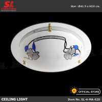 SL LIGHTING โคมไฟติดเพดาน SL-4-MA-820 ขั้ว32W ขอบกระจกเงา