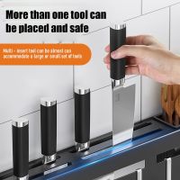 Kitchen Rack Free Punching Rack Knife Holder Chopstick Holder Household Multi Functional Wall-Mounted Knife Holder Storage Rack