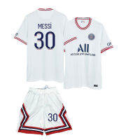 2122 Paris Jersey 3 Away No. 30 Mesy No. 10 Neymar Adult Children S Football Kit Set