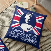 Queen Elizabeth Ii Long Live the Queen Pattern Square Pillow Case Sofa Decorative Throw Pillow Cushion Cover Home Accessories