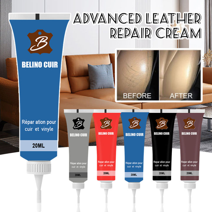 Bathtool Advanced Leather Repair Gel Kit Scratch Restoration Seat Leather  Color Cracks Rips Complementary Refurbishing Filler Cream for Home Car 20ml