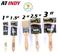 AT INDY แปรงทาสี ขนสัตว์ อินดี้  Paint Brush (Pure Bristles) แปรงทา สีน้ำ สีน้ำมัน ด้ามพลาสติก สี น้ำ มัน C5310-C5330