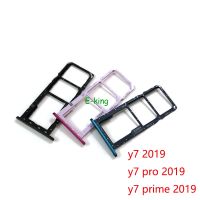 สำหรับ Huawei Y7 Prime Pro 2018 2019ซิมช่องเสียบบัตรที่ใส่ถาดช่องเสียบซิมเครื่องอ่านการ์ด LKT37122อะไหล่ทดแทน