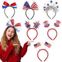 US National Day USA4th July Flag American Independence Day Headwear Crazy Party Hair Hoop