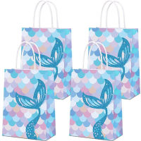 10Pcs Shower Baby Decoration Packaging Boxes Candy Birthday Gift Mermaid Tail Paper