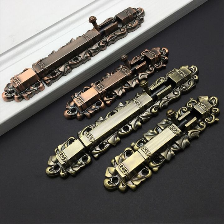 antique-retractable-zinc-alloy-latch-box-double-plug-long-opening-movable-door-lock-bolt-door-hardware-locks-metal-film-resistance