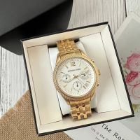 ของแท้100%พร้อมส่ง MIchael Kors MK6132 Ritz Gold-Tone Chronograph Womens Watch 36mm.