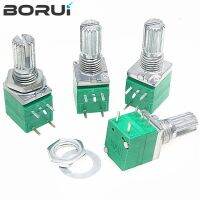 5pcs New RV097NS 5pin RK097NS RV097 5K 10K 20K 50K 100K 500K with a switch audio shaft 15mm amplifier sealing potentiometer