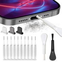 Mobile Phone Charging Port Dust Plug for iPhone 14 13 Pro Max Port Cleaner Kit Computer Keyboard Cleaning Tool Cleaner Brushes Electrical Connectors