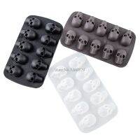 10 Cavity Ice Cube Maker 3D Skull Shape ซิลิโคนช็อกโกแลตแม่พิมพ์ DIY วิสกี้บาร์ Ice Cube Mould ขายส่ง &amp; Drop Ship