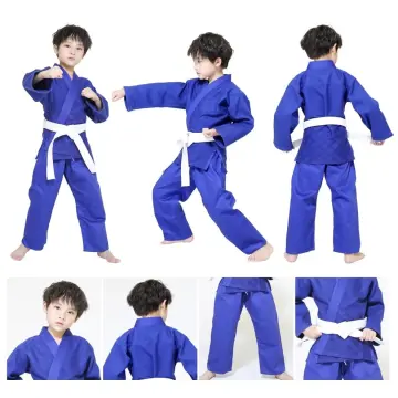 Judo Uniform Kimono Judo Gi for Kids Blue And White Size 100 cm --150 cm