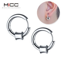 MICC ต่างหูห่วงทรงกลม Earing for Men ต่างหู ผู้ชาย ต่างหู แฟชั่น เกาหลี ไทเทเนียมแท้ จิวหูสำหรับชายหญิง Unisex ขนาด 17มิล รุ่น M-E0064