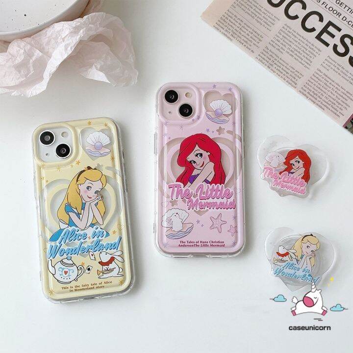 เคสโทรศัพท์มือถือ-tpu-แบบนิ่ม-ลายการ์ตูนเจ้าหญิงดิสนีย์-นางเงือก-กันกระแทก-สําหรับ-iphone-7plus-14-13-12-max-xr-6-6s-x-xs