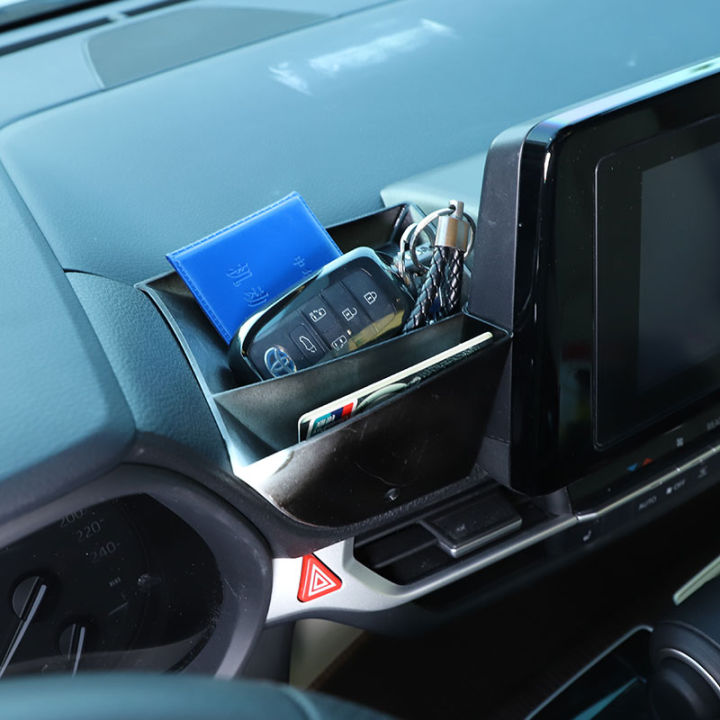 สำหรับโตโยต้าเซียนน่าสำหรับโตโยต้า-granvia-2021-23สีดำรถควบคุมกลางเต้าเสียบอากาศกล่องเก็บศัพท์มือถือถาดอุปกรณ์เสริมในรถยนต์