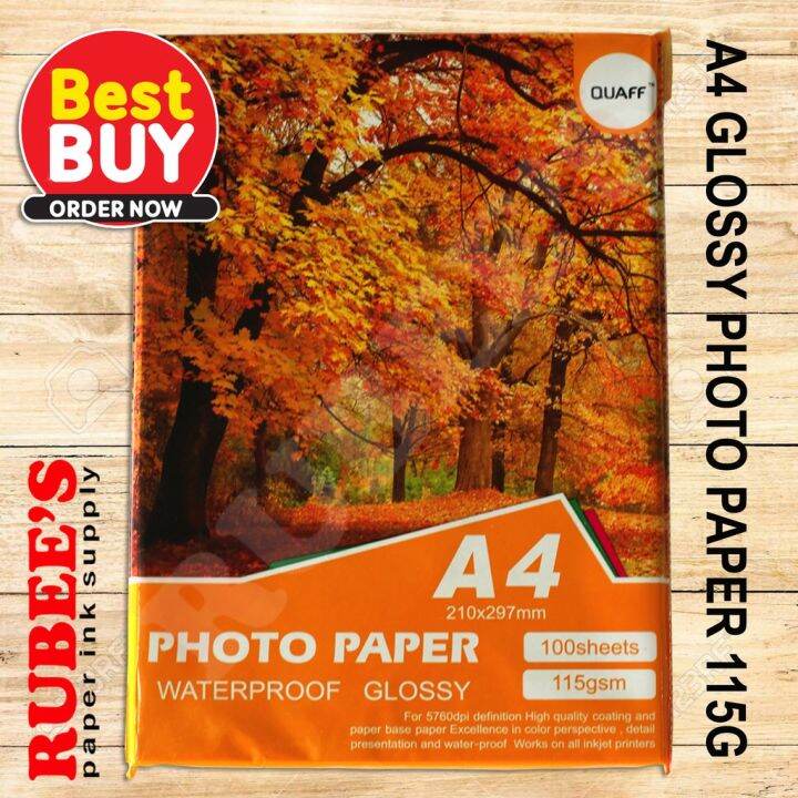 Quaff A4 photo paper Glossy 115gsm Lazada PH