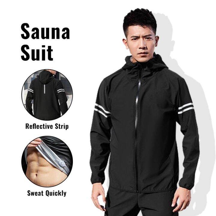「PaoBoo」Men Sauna Jacket Exercise Sweat Fast Weight Loss Lazada PH