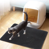 Cat Litter Mat กันน้ำ EVA Double Layer Cat Litter Trapping Litter Mat Clean Pad ผลิตภัณฑ์สำหรับแมว Accessories