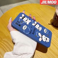 เคส JIUMOO สำหรับ OPPO เคส A16E A16K การ์ตูนน่ารักนิ่มแฟชั่นกระต่ายเคสโทรศัพท์ซิลิโคนลายขอบสี่เหลี่ยมดีไซน์ใหม่เคสกันกระแทกคลุมทั้งหมดเคสป้องกันเลนส์กล้อง