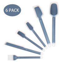 6 Pcs Kitchen Utensils Set Kitchenware Spatula Spoon Scraper Brush BBQ Tools Silicone Baking Cooking Cake Accessories