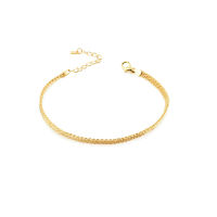 ANDYWEN 925 Sterling Silver Gold Woven Chain Bracelet Bangle 15cm Plus 3cm Luxury Fine Jewelry  Wedding Chains Rock Punk