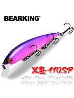 BEARKING 110Mm 16G Hot Fishing Tackle A + Tungsten System Fishing Lures Minnow Bait Suspending Bait 16สีสำหรับเลือก