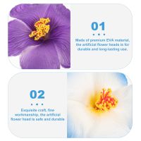 【DT】 hot  10 Pcs Simulated Hibiscus Flower DIY Flowers Heads Artificial Crafts Material Bulk Mini Headdress FakeTH