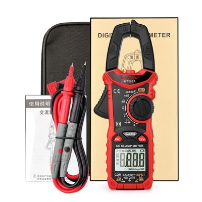 MAYILON HT206B 600A AC Current Two Color Backlight NCV Clamp Digital Meter Voltmeter with Carrying Case
