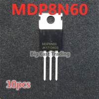 10Pcs MDP8N60 TO-220 600V 8A,รับประกันคุณภาพ