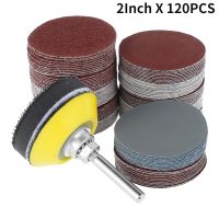 ✙☊❏ 120Pcs 50mm Sandpaper Assortment 60-3000 Grit Sanding Disc Pad Set 2Inch For Drill Grinder Rotary Tools With Disk Pole Cushion