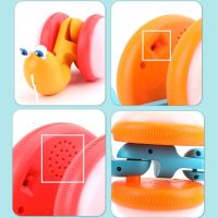 Baby Snail-shaped Pull-Along Toys Walk Tools Lighting Music Walker GiftsTH