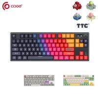 CIDOO 2.4 Ghz/bluetooth 5.0/แบบมีสายร้อน RGB คีย์บอร์ดแบบกลไก TC สวิตช์ KDA Keycaps PORON ฝ้ายเงียบสำหรับ Mac Win