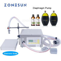 ZONESUN 33707.54  ZS-DP621Wกึ่งอัตโนมัติLiquidน้ำหนักและเครื่องน้ำมันที่กินได้นมไดอะแฟรมปั๊มกระบอกน้ำFiller