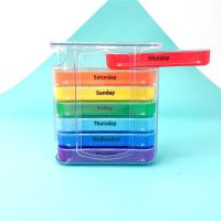 【CW】✓  Weekly 7 Days Pill 28 Compartments Organizer Plastic Medicine Storage Dispenser Cutter Drug Cases for