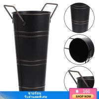 VORCOOL Retro Flowerpot Balcony Flower Bucket แจกันโลหะทรงกลมที่มีด้ามจับ