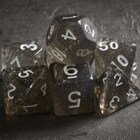 Obsidian Nebula Dice Set of 7 | ลูกเต๋า Dice For DnD D&amp;D MTG RPG TRPG เกมกระดาน บอร์ดเกม Game ไพ่ทาโรต์ Magic เมจิก