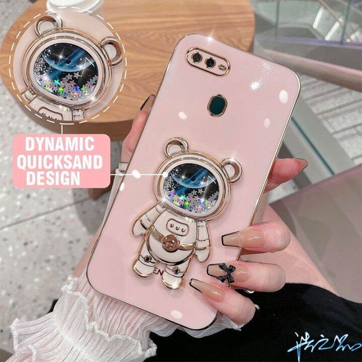 เคส-oppo-a5s-a12-a9-a5-2020-a16k-a3s-f9-a16-a92-a54-a83-a53-a31-a52-a12e-a16e-เคสโทรศัพท์มือถือ-มีทรายไหล-ลายนักบินอวกาศ-หรูหรา-สําหรับ