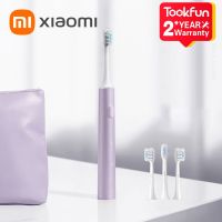 XIAOMI MIJIA ใหม่แปรงน้ำยาทำความสะอาดเพื่อสุขอนามัยปากแปรงสีฟันไฟฟ้าพลังคลื่นเสียง T302 IPX8ฟอกสีฟันสั่นอัลตราโซนิกกันน้ำ