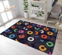 Funny Vinyl Records Rugs and Cars for Kids Baby Home Living Room Non-slip Bedroom Hallway Yoga Kitchen Door Floor Bath Mats