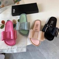 Brazil summer big bow solid color jelly shoes2022Melissaˉ flat slippers shoes new sandals beach shoes women