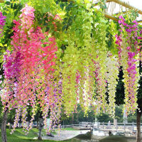 12 Pieces 45 Inch Wisteria Artificial Flower Garden Outdoor Decor Hanging Rattan Home Wedding Decor Fake Plants 2022 vines