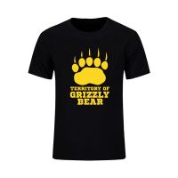 New Mens Cotton T Shirts Cool Grizzly Bear Print T-Shirts Men Summer Short Sleeve Tops High Quality Cool Sporting Tees S-4XL-5XL-6XL