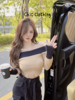 Chic Clothing เสื้อแขนยาวผญ เสื้อคลุมหญิง เสื้อกันหนาว ผญ เสื้อสเวตเตอร์ เสื้อไหมพรมผญ เสื่อฮู้ดหญิงคู่ เสื้อแขนยาวหลวม 2023 ใหม่ 36Z230908