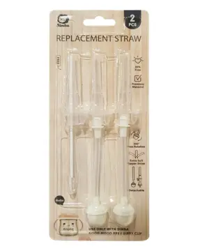 Simba PPSU Wide-Neck Bottle Straw Replacement with Complimentary Straw Brush