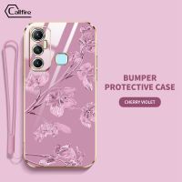 เคสโทรศัพท์ออกแบบดอกชงโค Callfire สำหรับ Infinix Hot 11S NFC X6812B X662 X6812 X622B X689F ใหม่นุ่มป้องกันการตกและการชนกันของซิลิโคนนิ่มพร้อมฟรีสายคล้อง