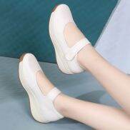 Giày Đế Thuyền Cho Nữ Da Phong Cách Hàn Quốc Giày Sneaker Kiểu Dáng Chắc