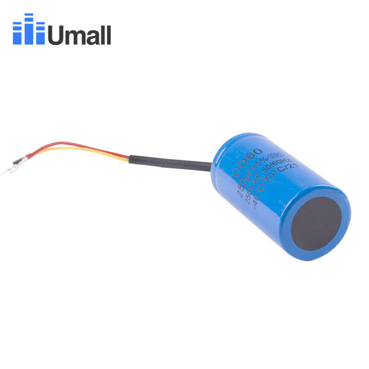 Cd60 250uf 250v Ac Starting Capacitor For Heavy Duty Electric Motor Air Compressor Red Yellow