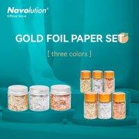 ๑▫ 3 Box Irregular Aluminum Gold Silver Foil Paper Nail Art Sticker 3D Glitter DIY Manicure UV Gel Polish Nail Decoration Tools