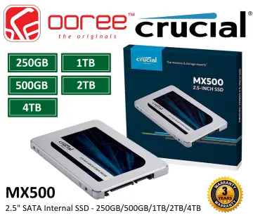 Crucial MX500 1TB 3D NAND SATA 2.5-inch 7mm (with 9.5mm adapter) Internal  SSD, CT1000MX500SSD1