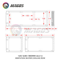 ทองแดงเต็มน้ำระบายความร้อนหม้อน้ำ120240360มิลลิเมตรครีบสีแดงทองแดงเย็นแถวสำหรับ CPU GPU RAM ฮีทซิงค์แลกเปลี่ยน12เซนติเมตรพัดลมหม้อน้ำ